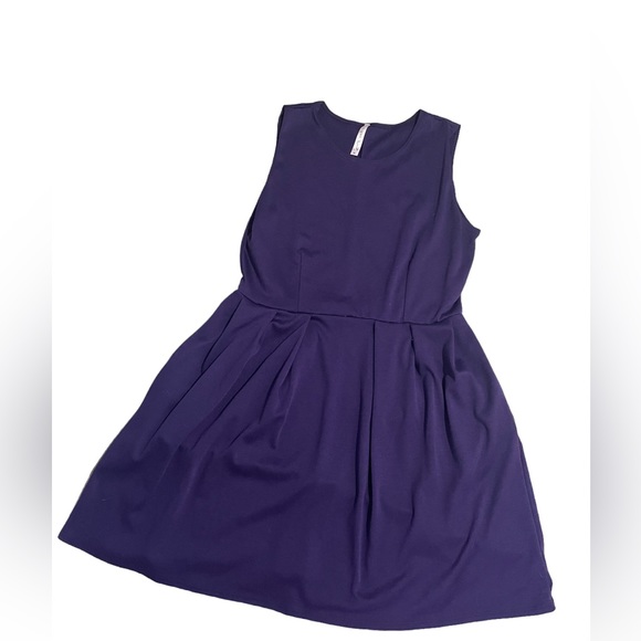 Skater Midi Dress Purple Size L - Picture 1 of 3